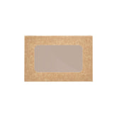 KRAFT RECTANGLE SALAD BOX 17 x 11 CM WITH WINDOW 250 Pieces - hotpackwebstore.com - Salad Boxes